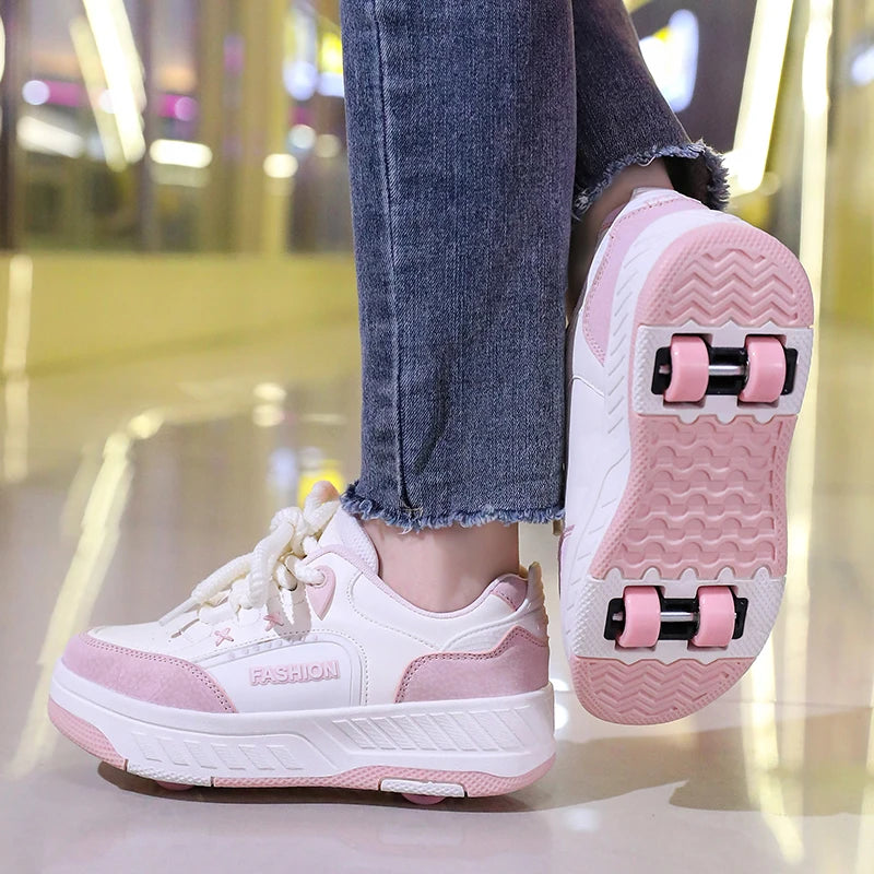 Children Junior Roller Skate Shoes Kids Sneakers