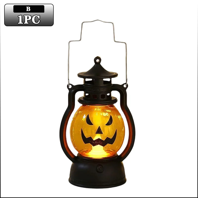 Halloween Pumpkin Ghost Face Lamp Portable Skull Decoration