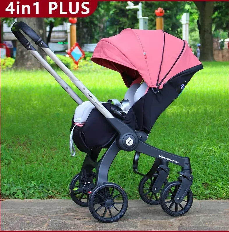 EU in Stock 4In1 Baby Stroller, Multifunctional Stroller Foldable with Car Seat Baby