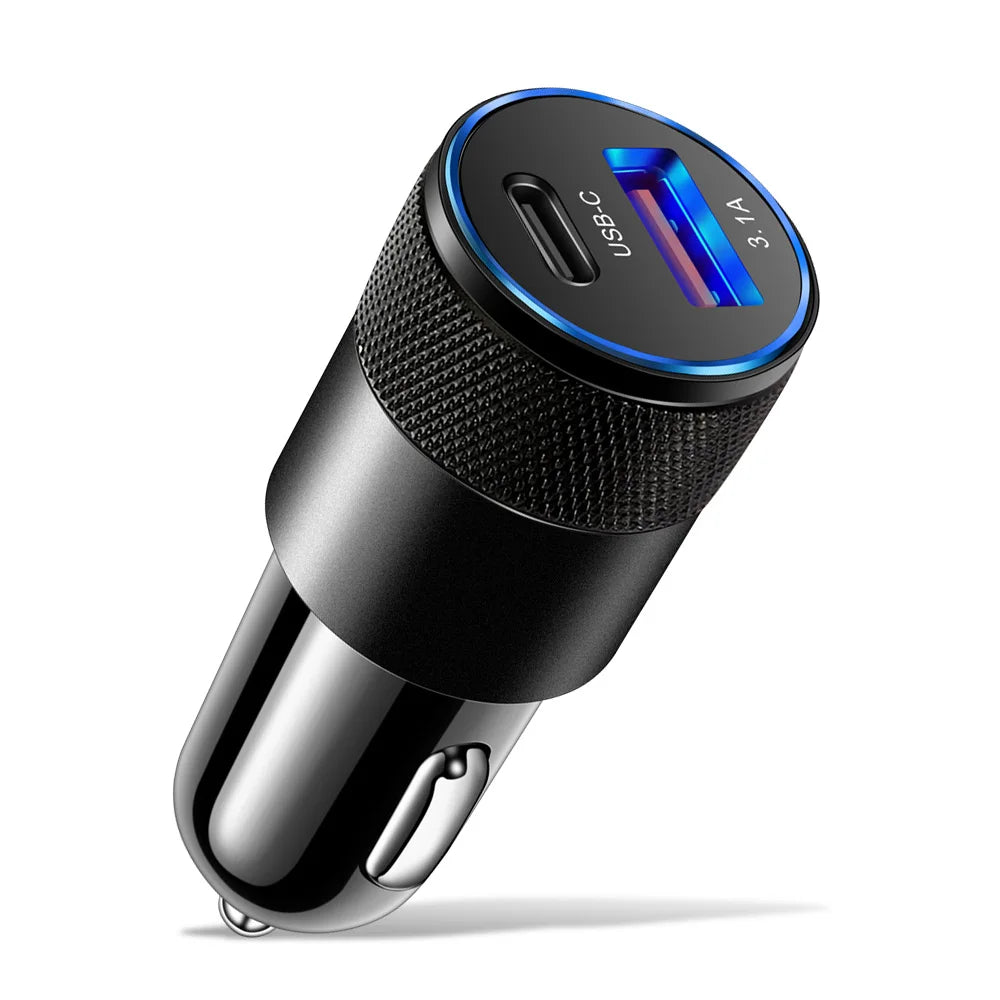 Dual Ports Fast Charging Mobile Phone Type-C Adapter PD 12W USB