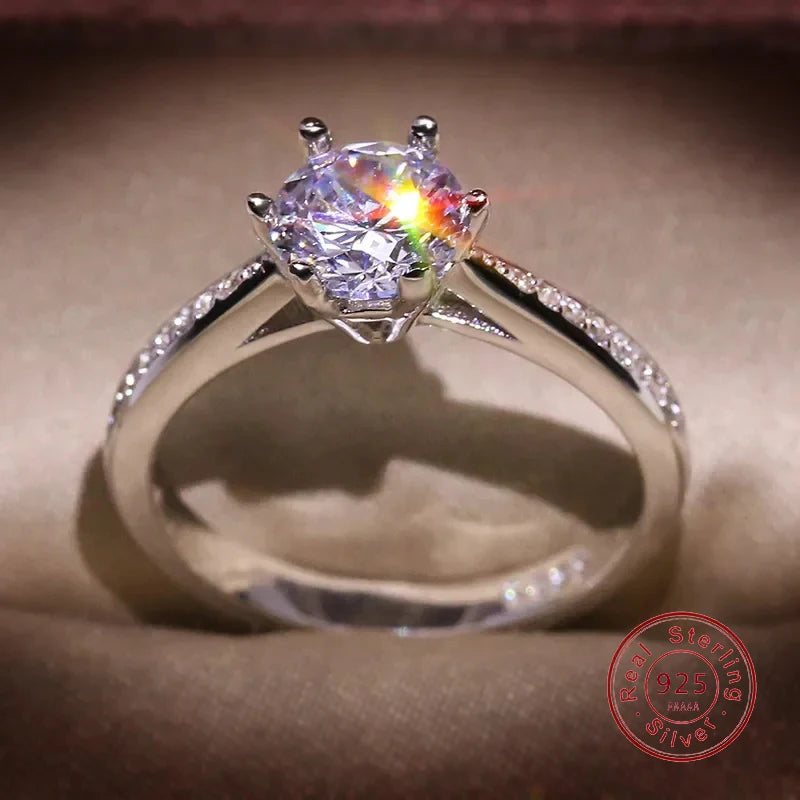 HOT SALE 925 Sterling Silver 1carat Heart Arrow Zircon Stone