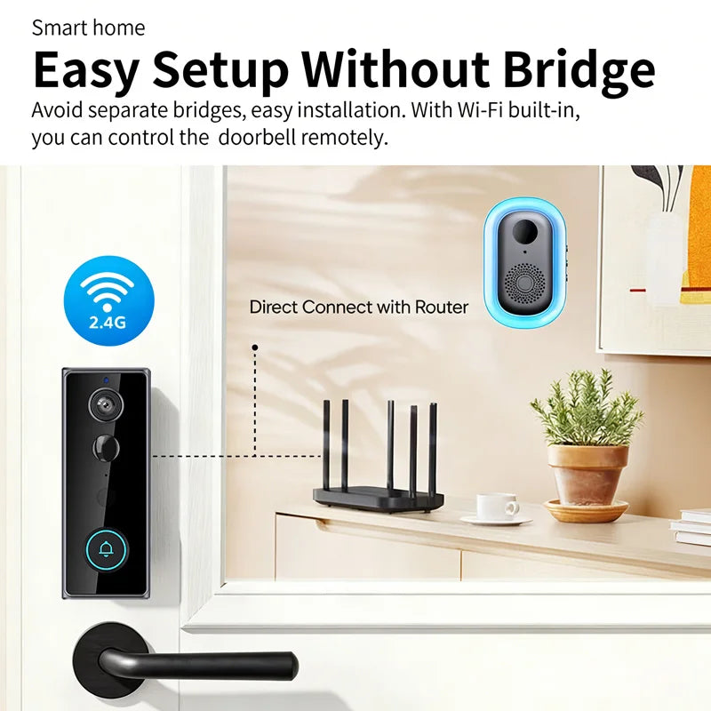 Tuya Smart WiFi Video Doorbell Camera with Indoor Ding Dong Chime 1080P