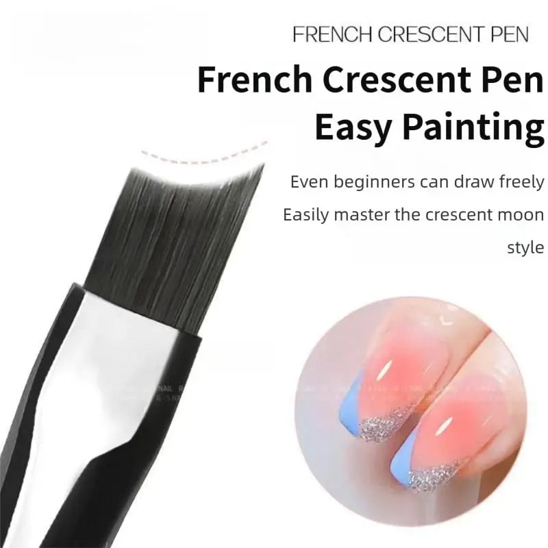1/5Pcs Professional French Nail Art Brushes Set Half Moon Shape Nail Brush UV Gel Acrylic Painting DIY Manicure Tool