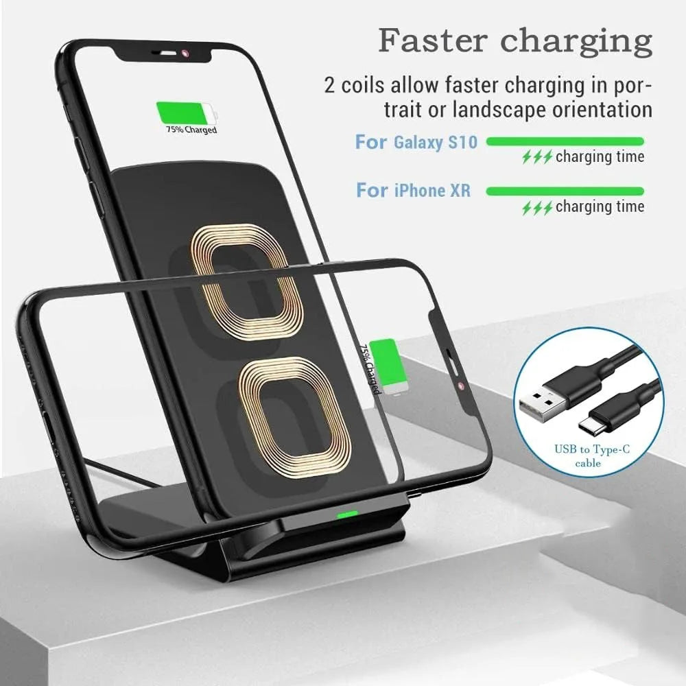 30W Wireless Charger Stand Pad for iPhone 17/16/15/14/13 Pro XR 8 X XS Max Samsung Xiaomi Induction Fast Charging Dock Station