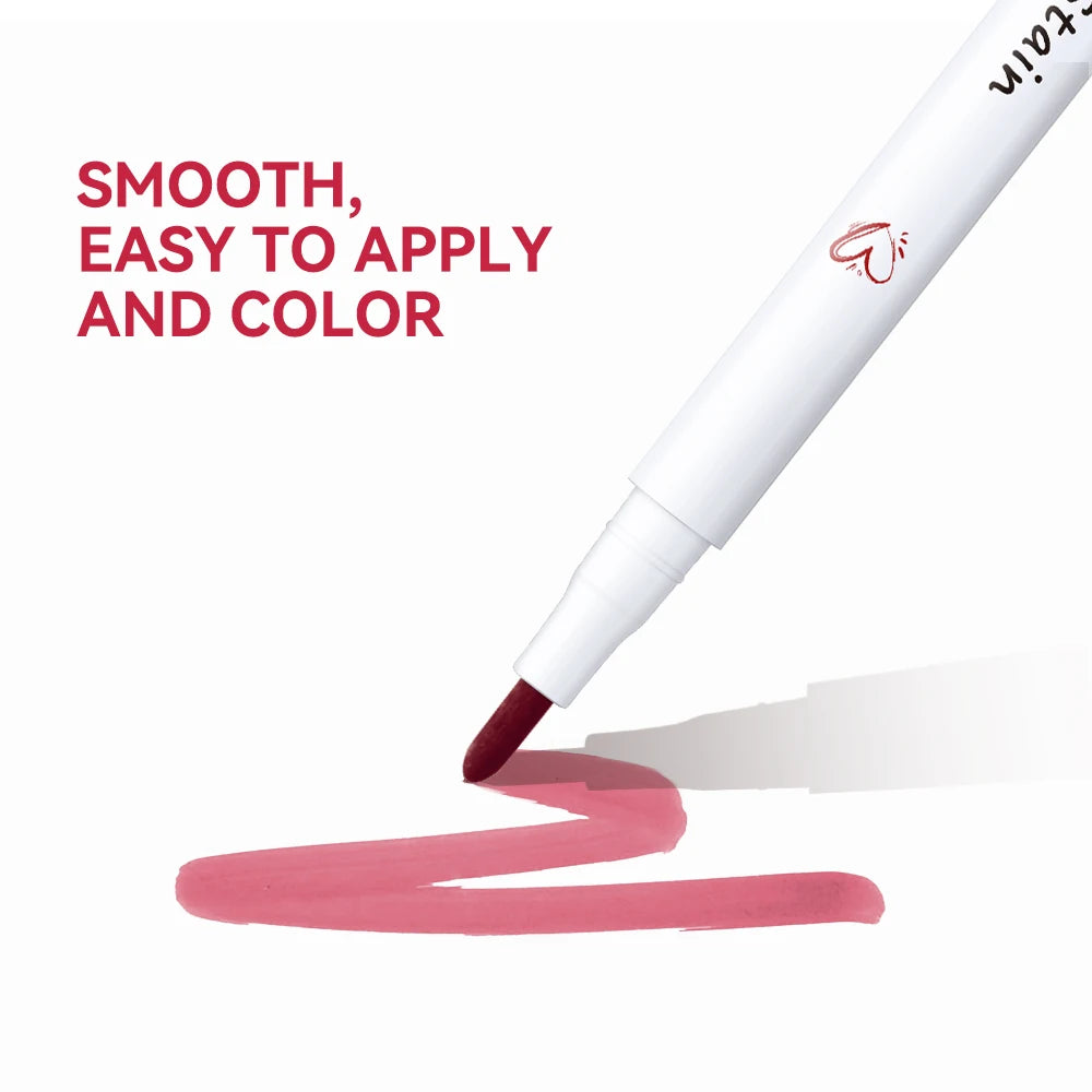 6Colors Lip Stain Pencil Liquid Lip Liner Waterproof Plumping Lip Tint