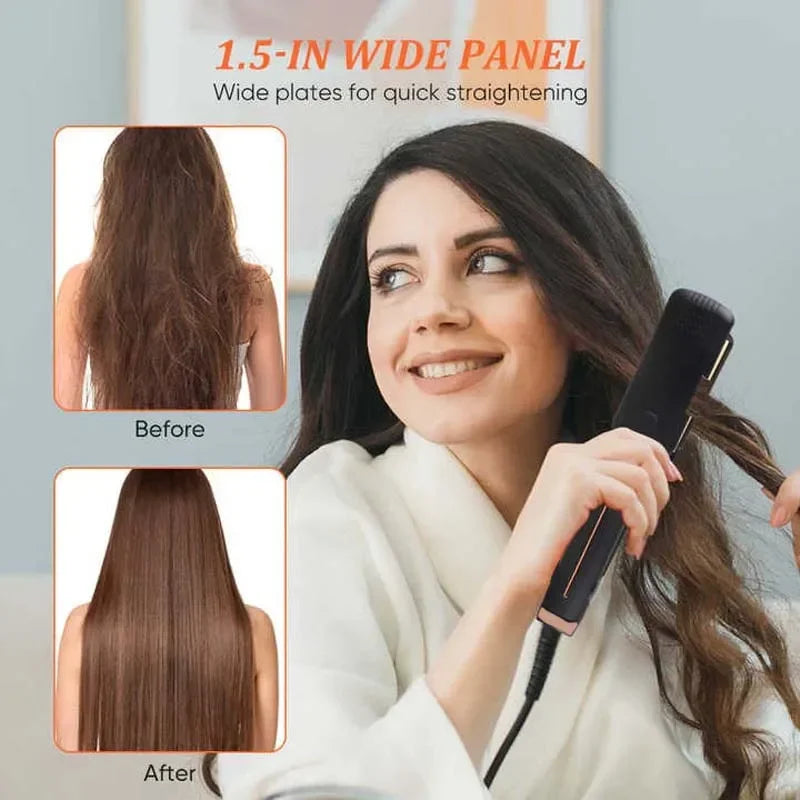 Tinsol 2-in-1 Hair Straightener Curling Iron Ceramic Plate Negative Ion