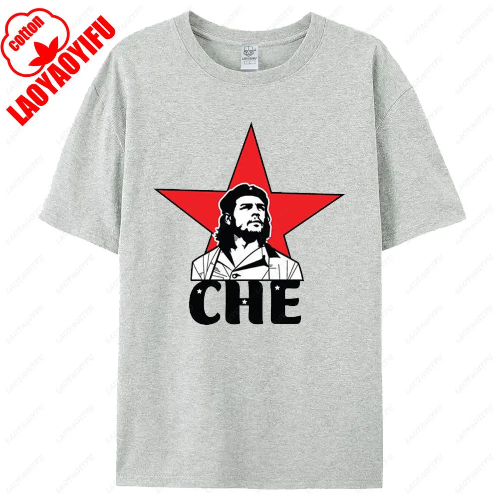 Che Guevara Shirt Rebel Cuban Shirt Guerrilla Revolution TShirt Casual Short Sleeve Men High Quality Tee Cotton Loose Tops