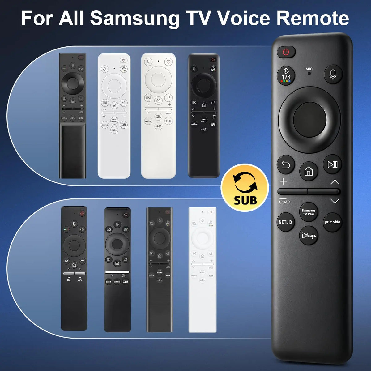 BN59-01432A/1455A Voice Remote for Samsung Smart TVs