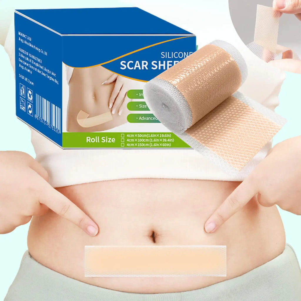 1 Roll Silicone Scar Sheets ,4cm X 50cm Silicone Scar Sheets