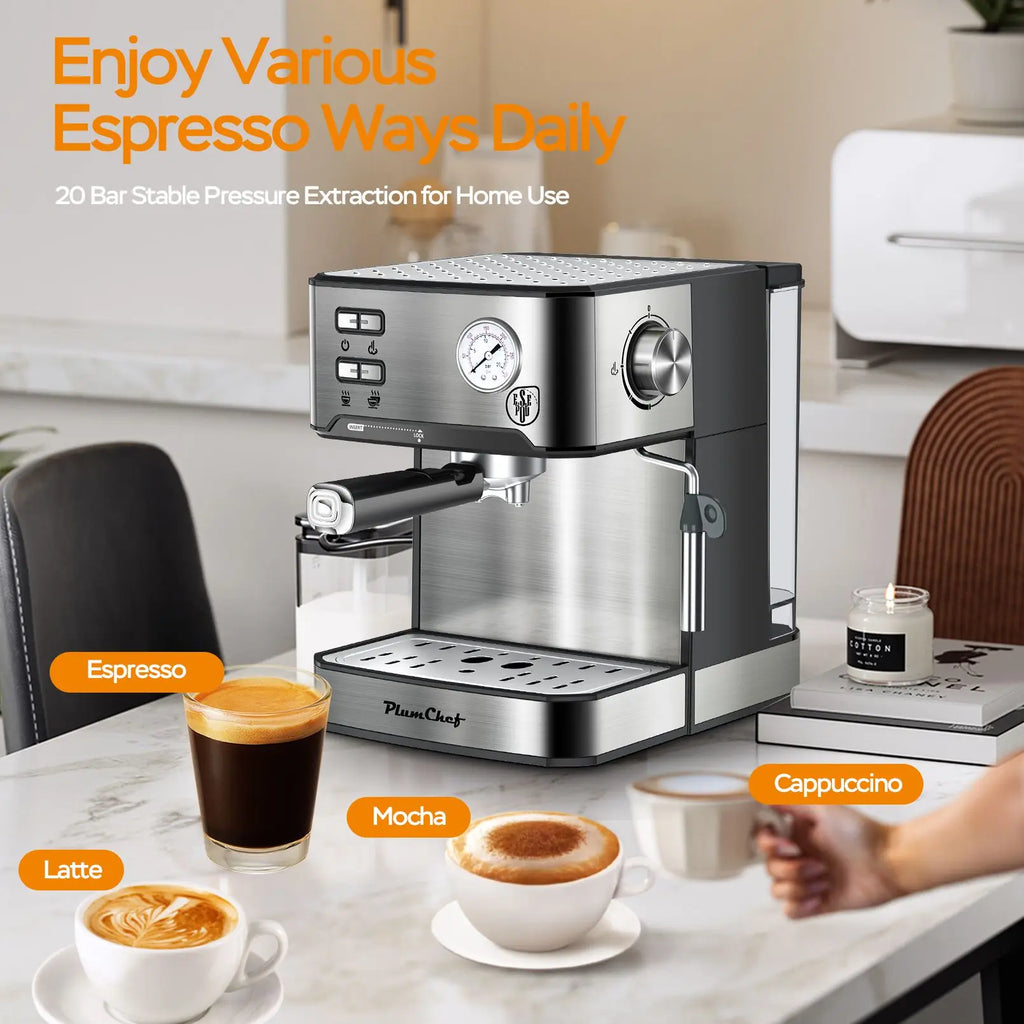 Espresso Machine 20 Bar Professional Compact Household Coffee