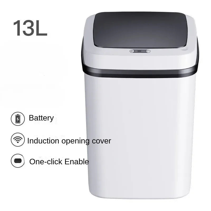 13L Smart Trash Can Automatic Sensor Dustbin Touchless Trash Can Electric Waste Bin for Home Kitchen Bathroom Recycling Trash