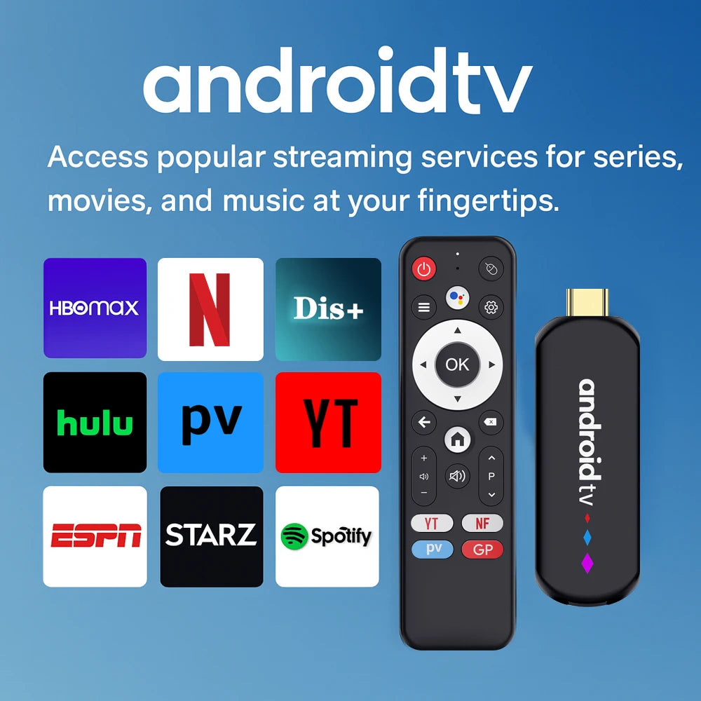 H96 MAX Amlogic S905L3 Androidtv 14.0 4Kx2k@30fps 2.4G/5G Dual WiFi BT4.0+ 100M Ethernet Google Voice Assistant Netflix tvbox