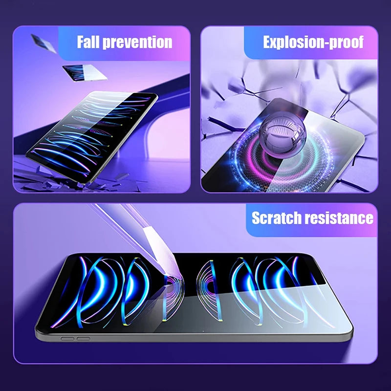 3Pcs Tempered Glass Film For Apple iPad 10th 9th 8th 7th Mini 6 5 4 3 For Apple iPad Air 5 4 3 Pro 12.9 11 2022 2021 2020 2018