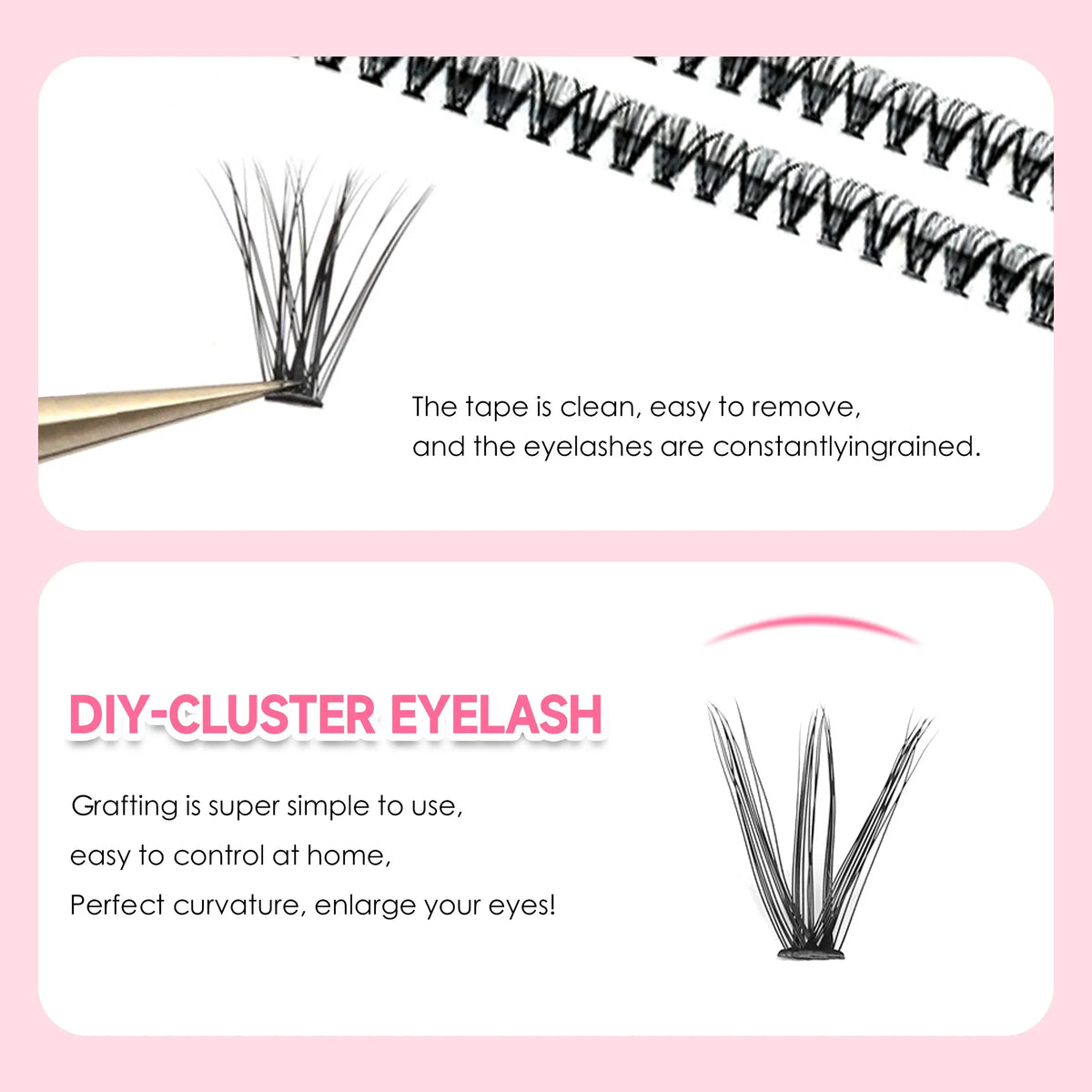 DIY Lashes Extension Kit Eyelashes 200 PCS Clusters