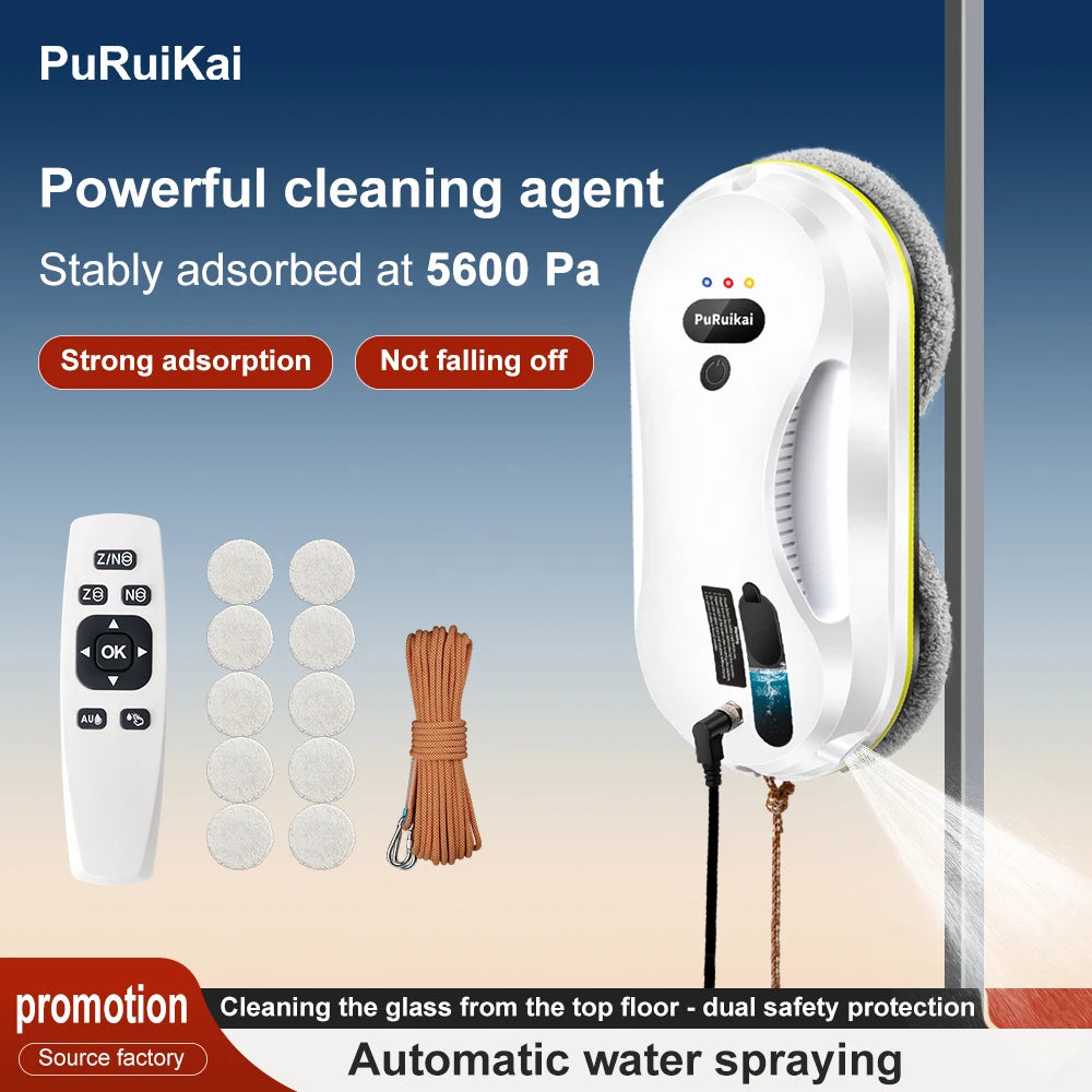PuRuiKai Household Window Automatic Water Spray Cleaning Robot,