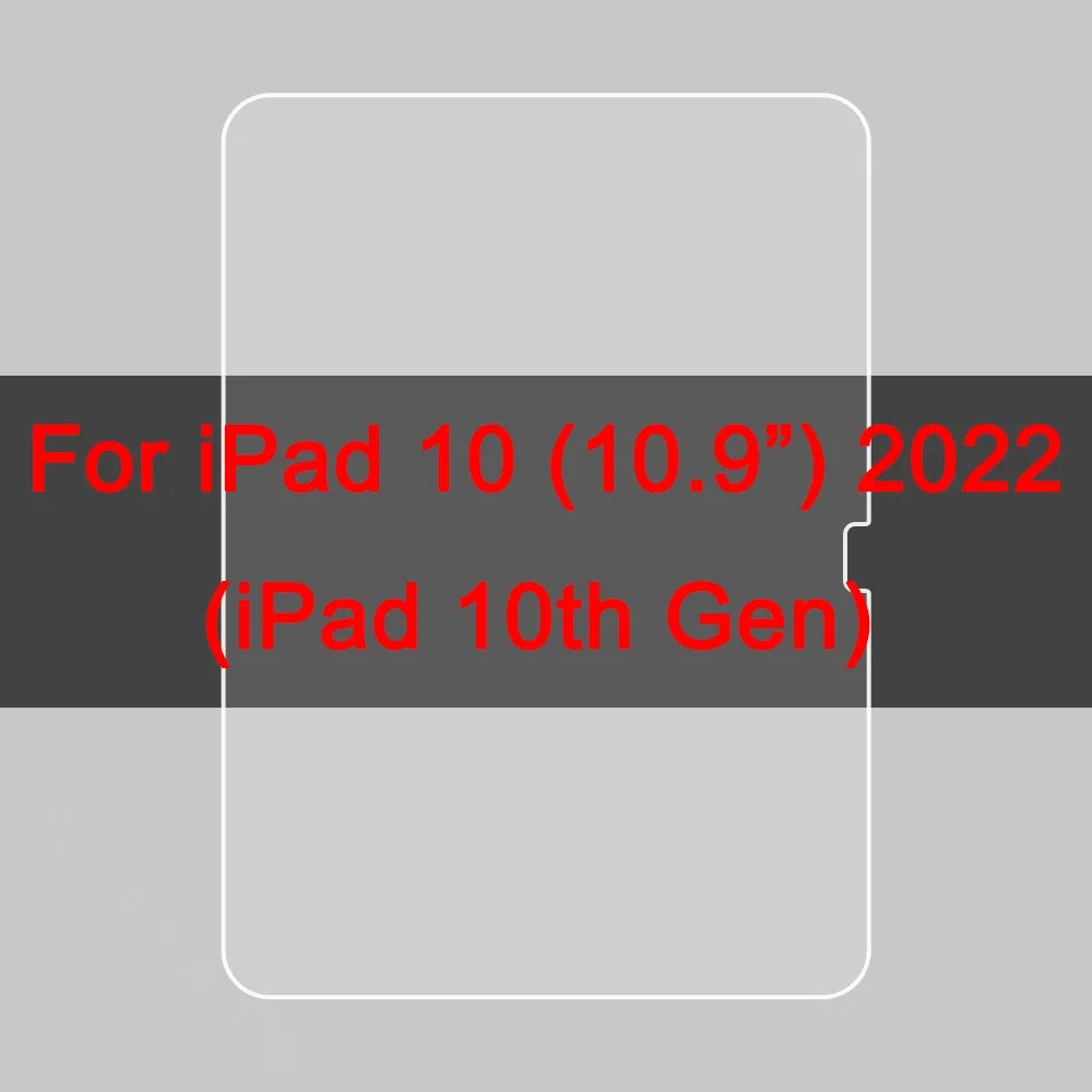 3Pcs Tempered Glass Film For Apple iPad 10th 9th 8th 7th Mini 6 5 4 3 For Apple iPad Air 5 4 3 Pro 12.9 11 2022 2021 2020 2018