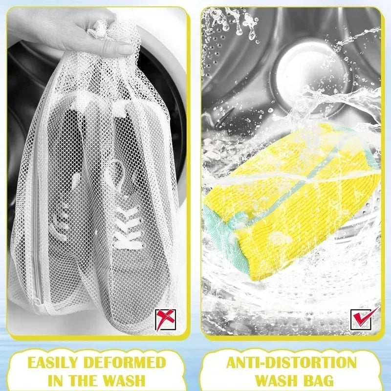 Laundry Bags Shoe Washing Machine Bag-with Zipper Laundry Bag with Rich Fluff Inside