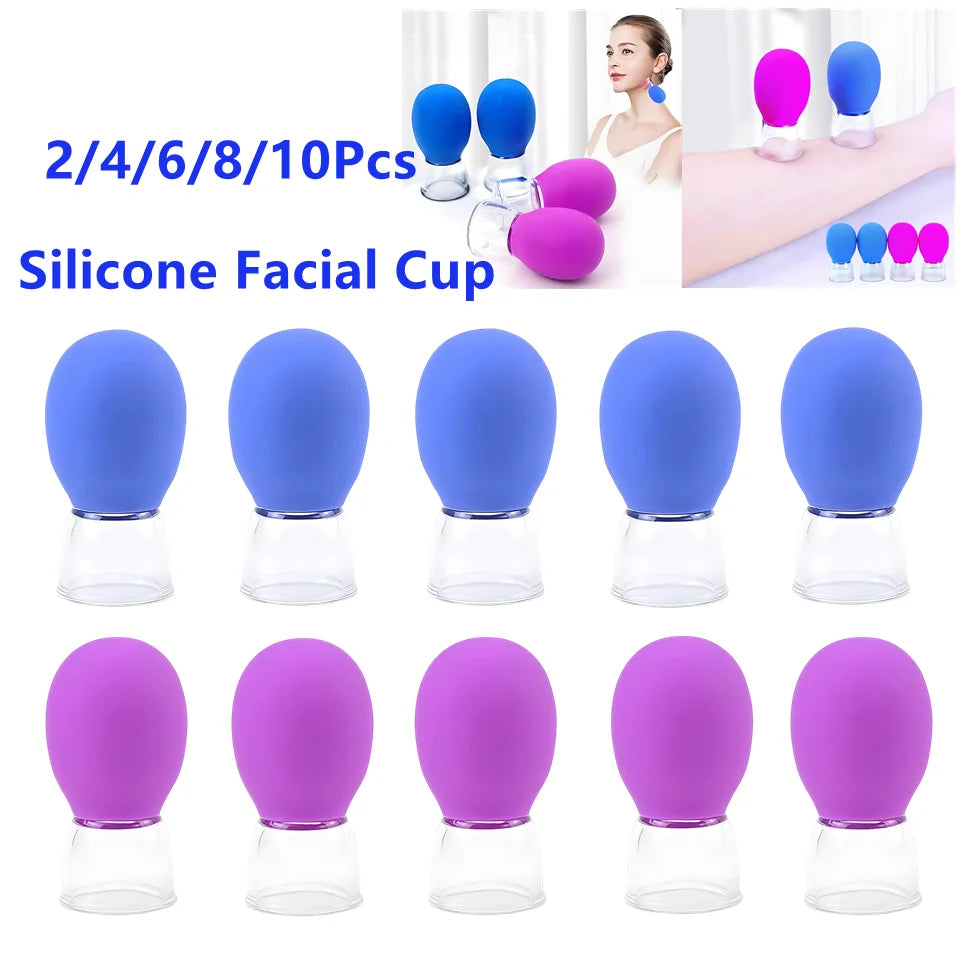 2/10Pcs Facial Cupping Machine Vacuum