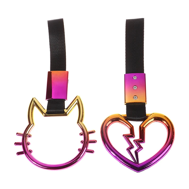 1Pc Train Bus Handle Hand Strap Drift Charm Strap Drift Auto Accessories Car Styling Car Heart Straps Front Tow Hook