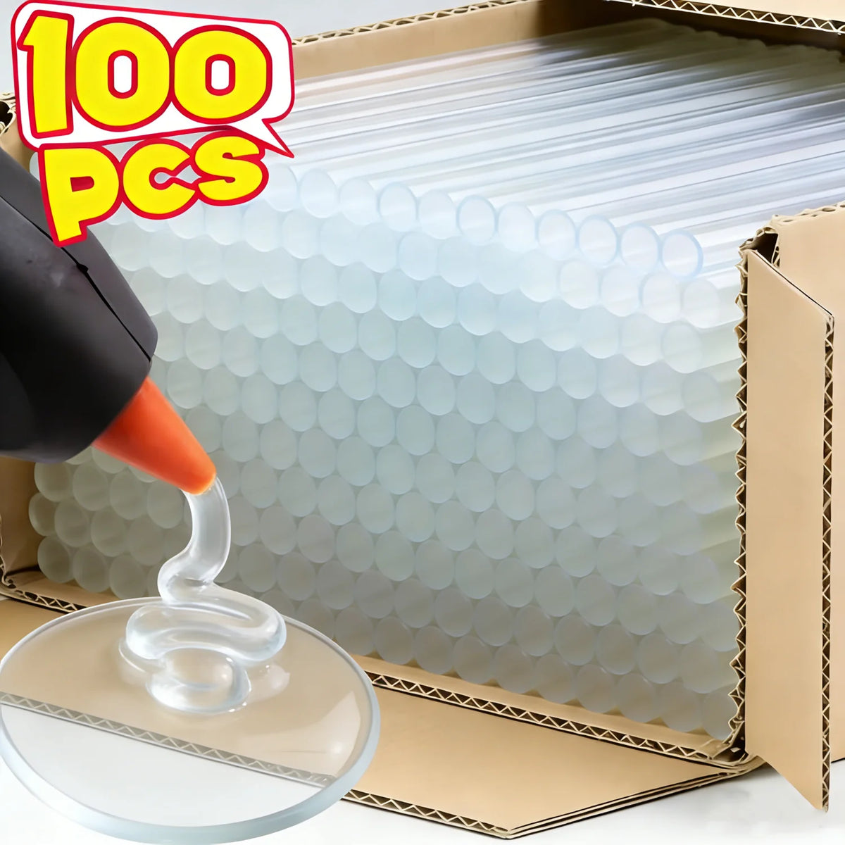 100-10pcs Transparent Hot Melt Glue Sticks