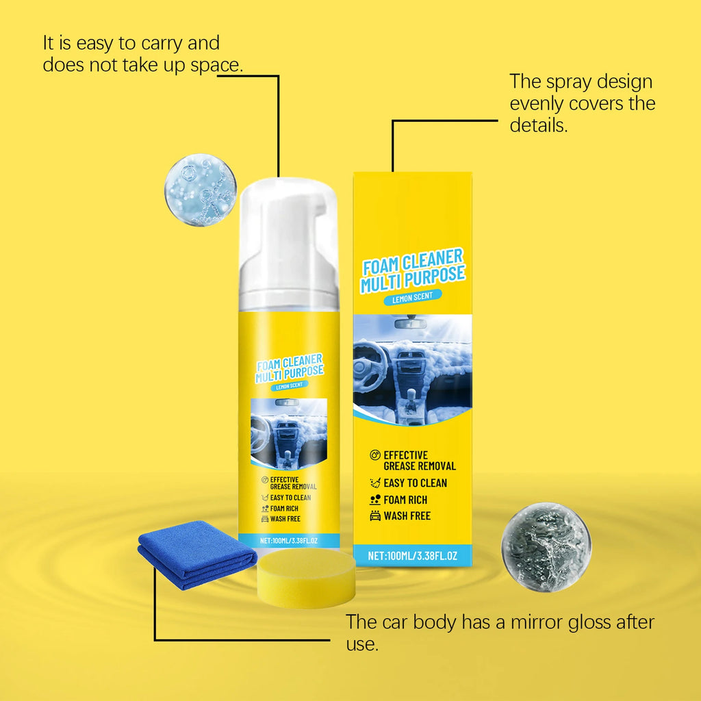 Quick Car Leather Restoring Liquid Long Service Life Quick Cleaner with Sponge and Towel for All Kinds of Car Type