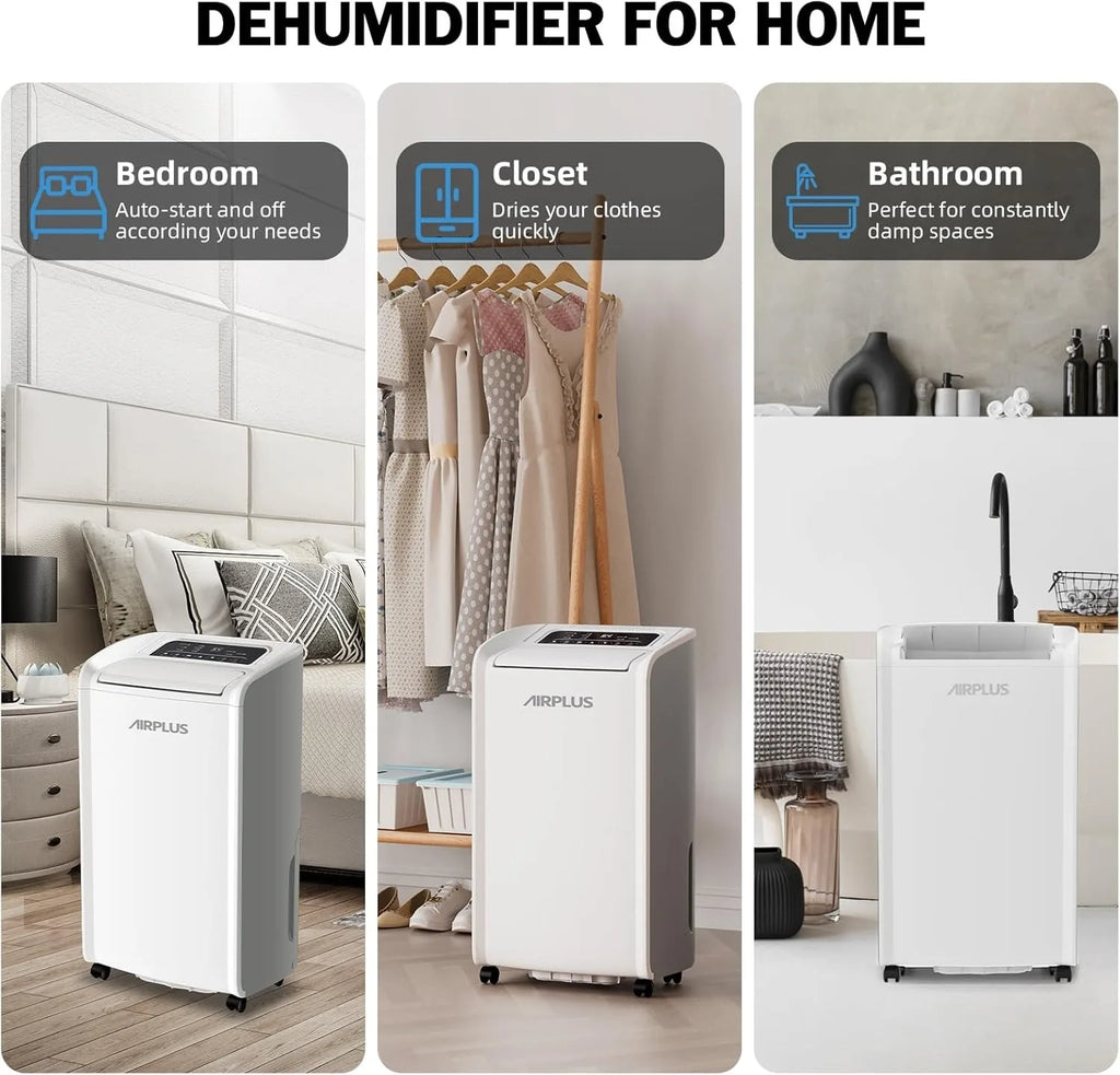 AIRPLUS 70 Pint Dehumidifier for Home Basements Large Room, 4500 Sq.