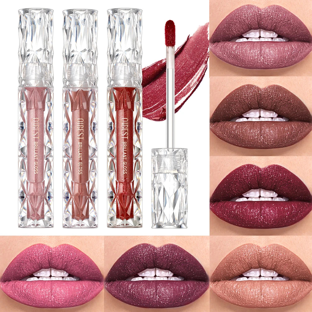 QIBEST Waterproof Diamond Shimmer Glitter Lipgloss