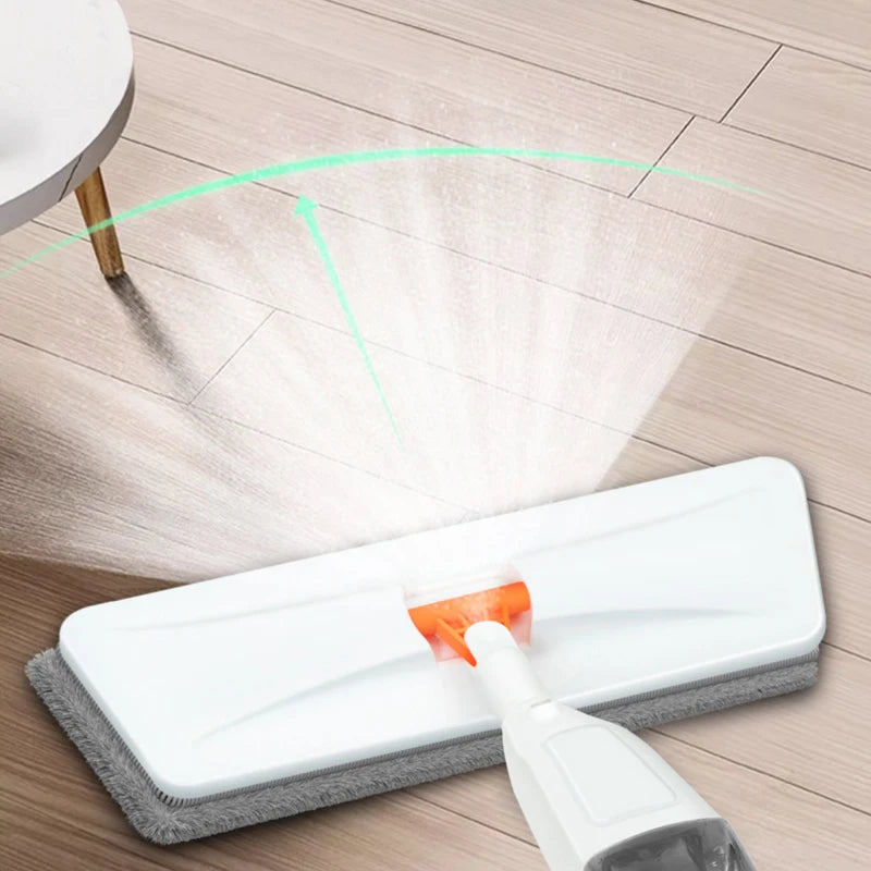 New Large Household Spray Mop With Replaceable Microfiber Pad For Wet And Dry Cleaning