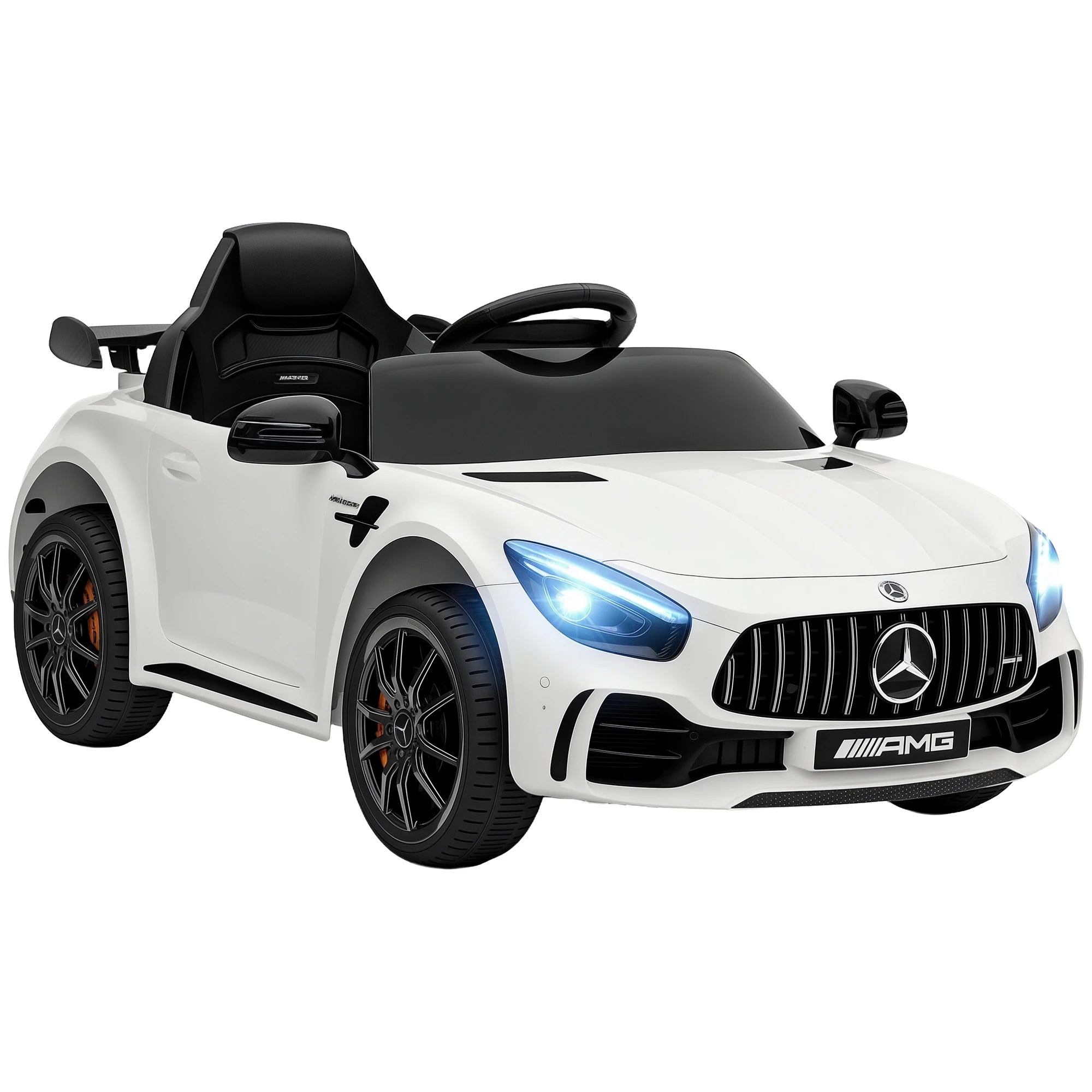 Aiyaplay Electric Car for Children +3 Years Old Mercedes-Benz Amg Gtr with License White