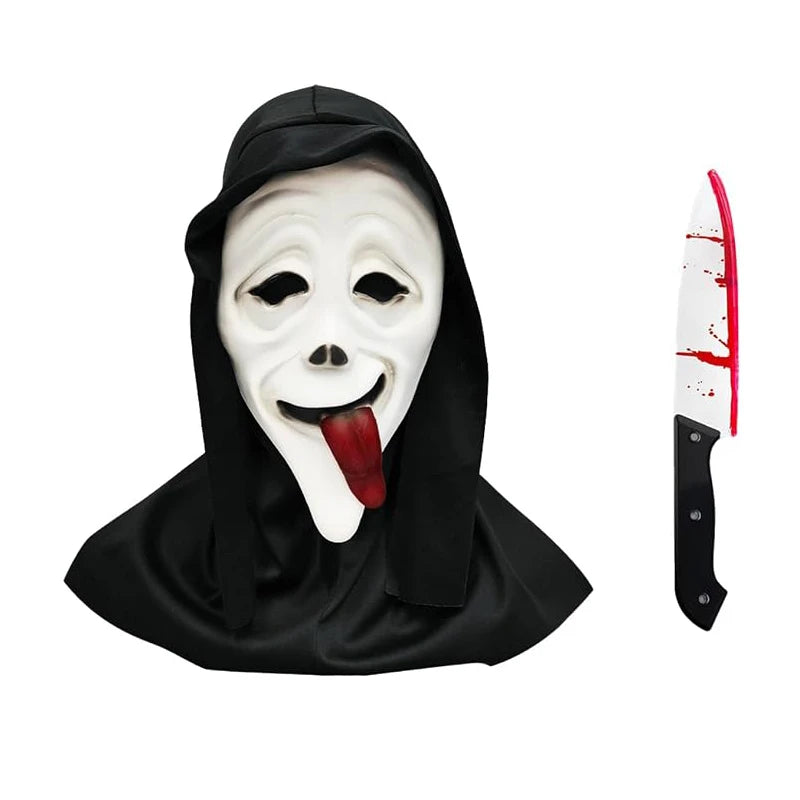 Skull Horror Movie Full Head Mask,Latex,High Elasticity,Cosplay Party props