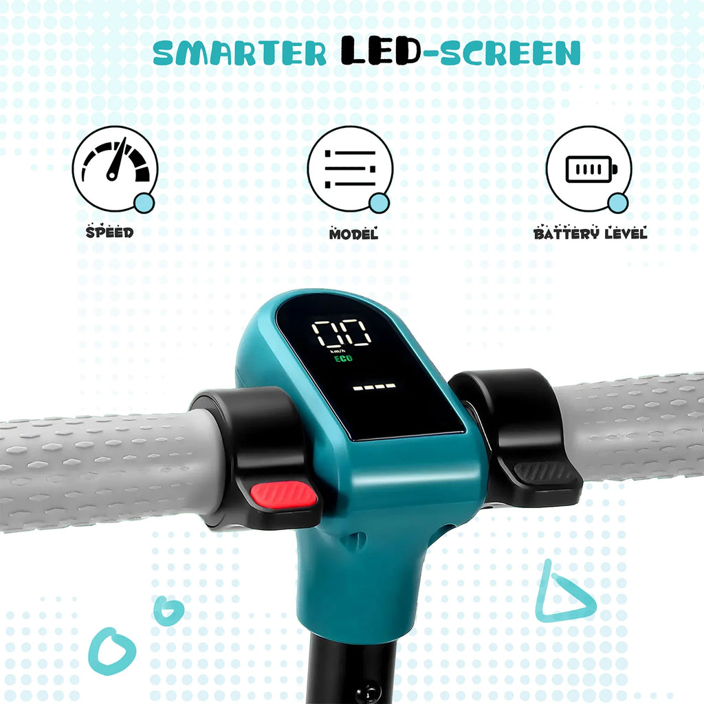 Sinaopus 110W Kids Electric Scooter 6.5 Inch, Foldable Scooter with Bluetooth Music, LED Lights, 14km/h Riding Speed E-Scooter,Safe & Fun Ride for Children