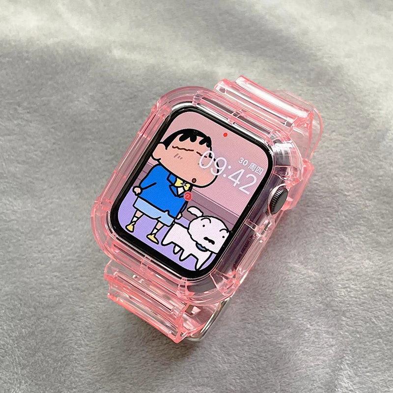Clear Band + Case for Apple Watch Series