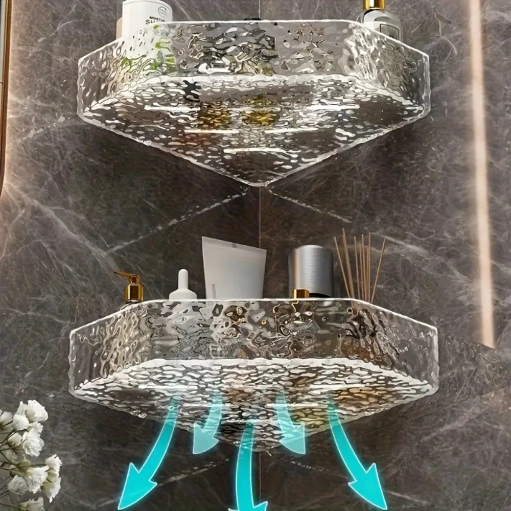 Corner Shelf Wall Mount Corner Glacier Design Bathroom