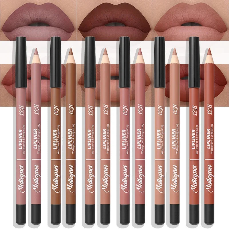 6 Color Velvet Matte Lip Liner Set - Long-Lasting Versatile Shades
