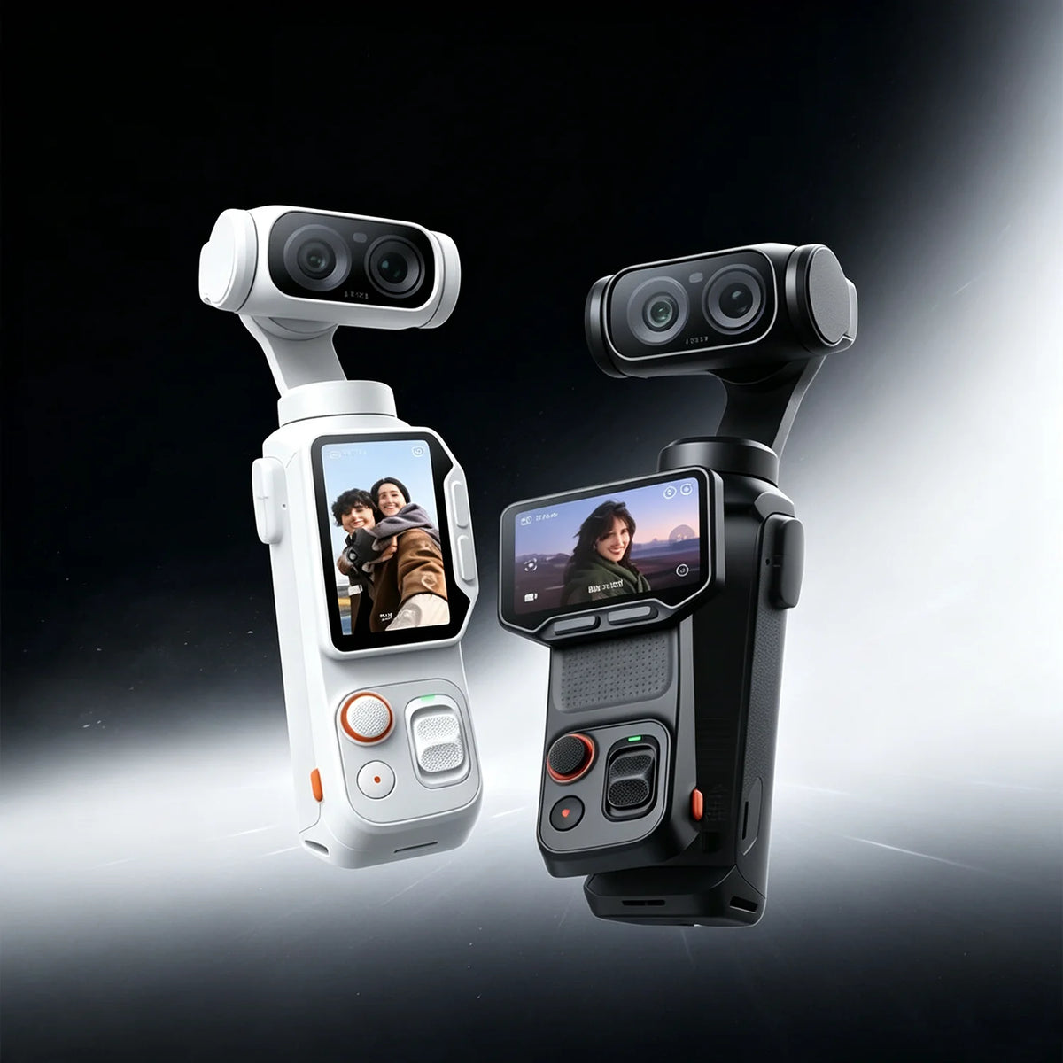 8K Ultra Pocket Camera 8K Dual Lenses 3 Axis Gimbal Stabilizer