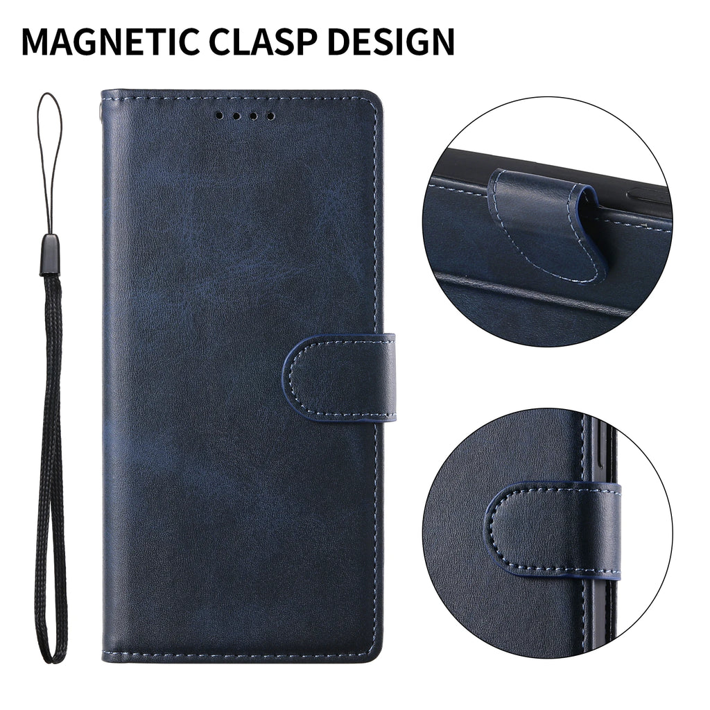 Leather Flip Case For Samsung Galaxy A17 A37 A57 A27 A36 A56 A16 A26 A15 A35 A55 A25 A05S A06 A14 A34 A54 A13 A53 Wallet Cover