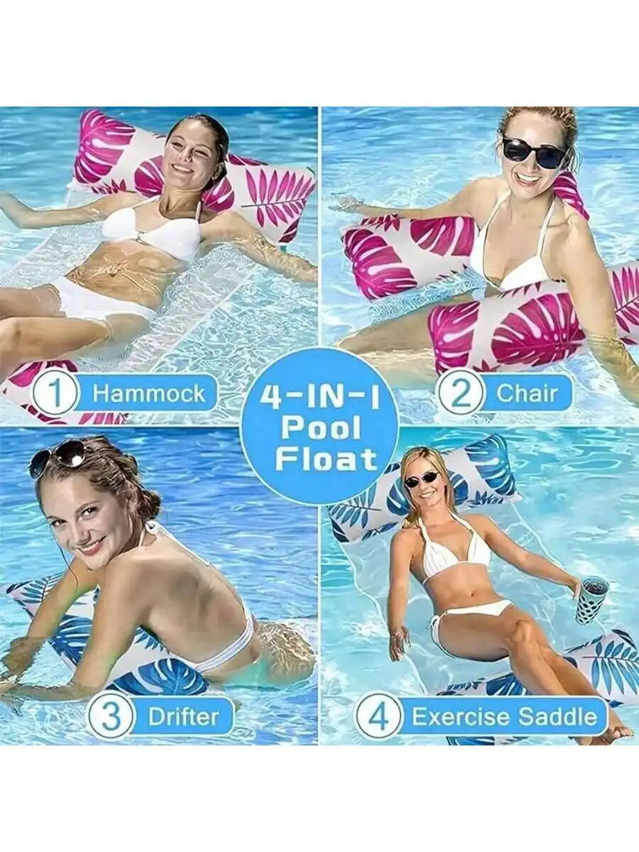 PVC Foldable Water Hammock Summer Inflatable Floating Striped