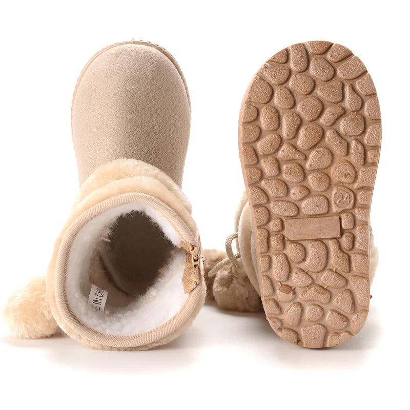 New Girls Snow Boots Winter Comfortable Thick Warm Kids Boots