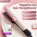 SenCiciMen 2-in-1 Air Straight & Dryer Combo - Negative Ion Heated Flat Iron for Fast, Long-Lasting