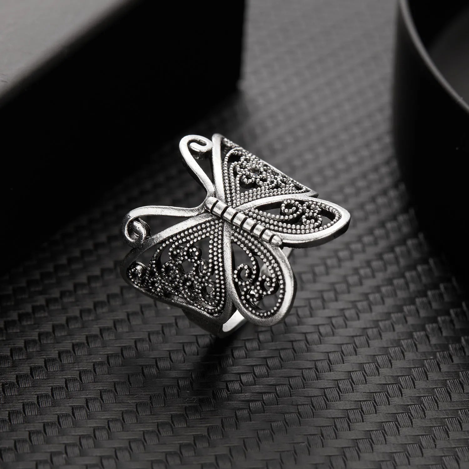 Vintage Silver Color Butterfly Ring For Women Versatile Fashion Girl Accessories Owl Angel Wing Animal Irregular Rings Jewelry