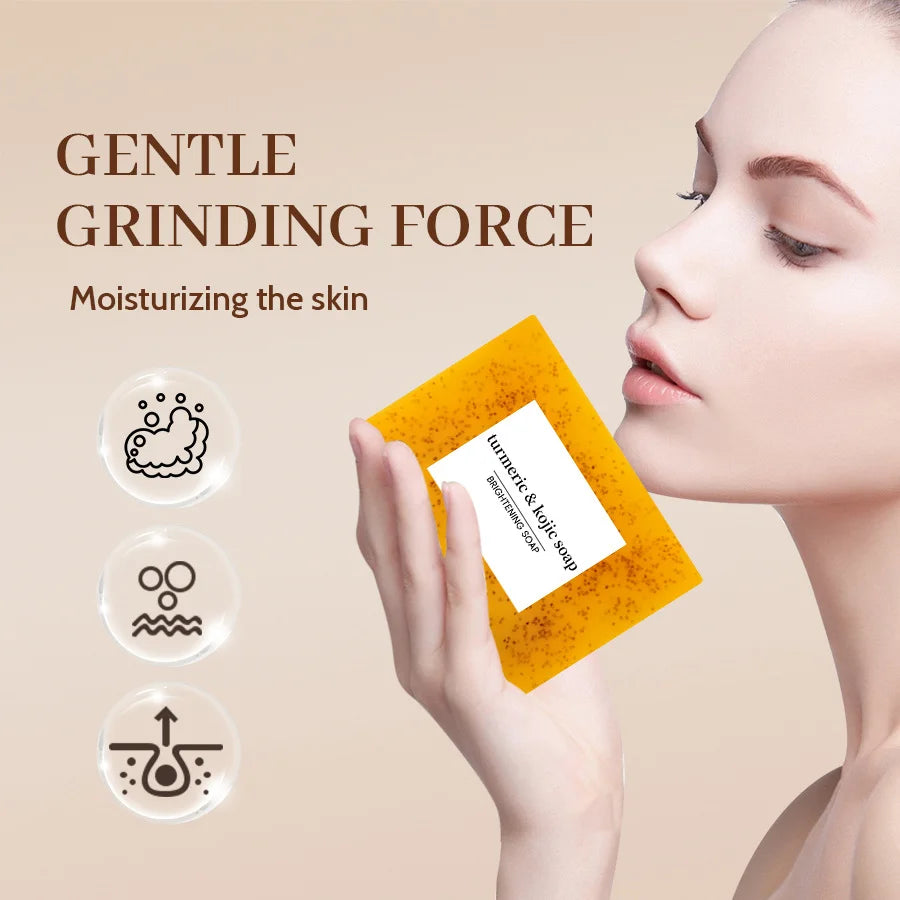 Ginger Curcumin Granules Soap, Nicotinamide Lemon Cleansing Soap, Bathing Skin, Handmade Soap, Essential Oil Soap.