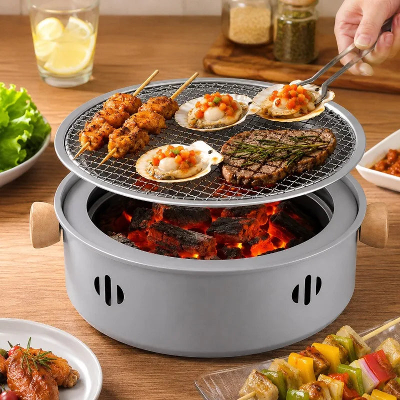 Portable Mini BBQ Grill Stainless Steel Charcoal Desktop