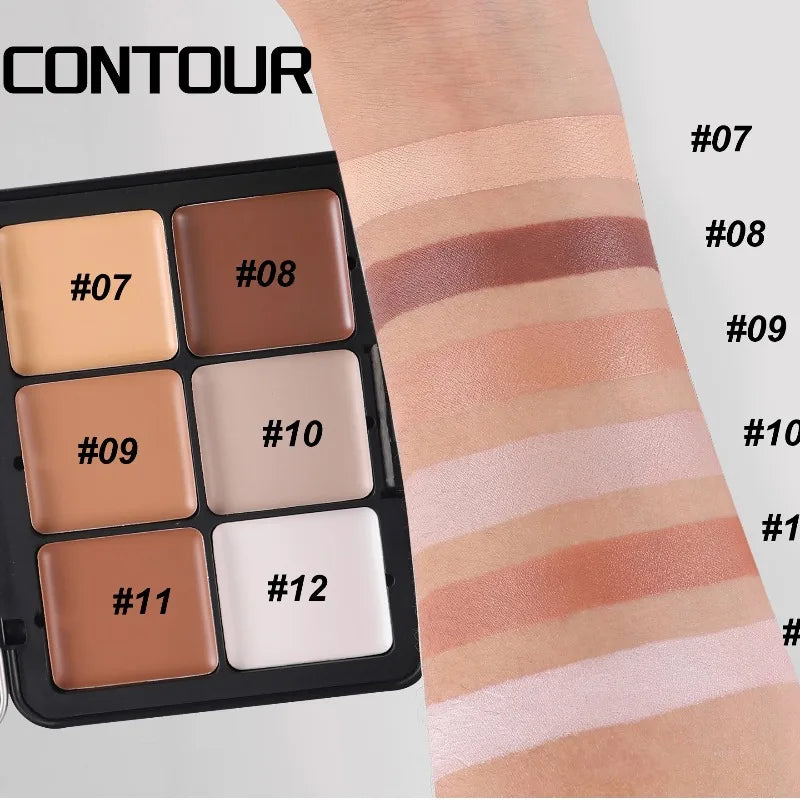12-Color 2 in 1 Concealer and Blush Palette Matte Highlight Face Contour Makeup All-in-one Rouge Palette Full Coverage Makeup