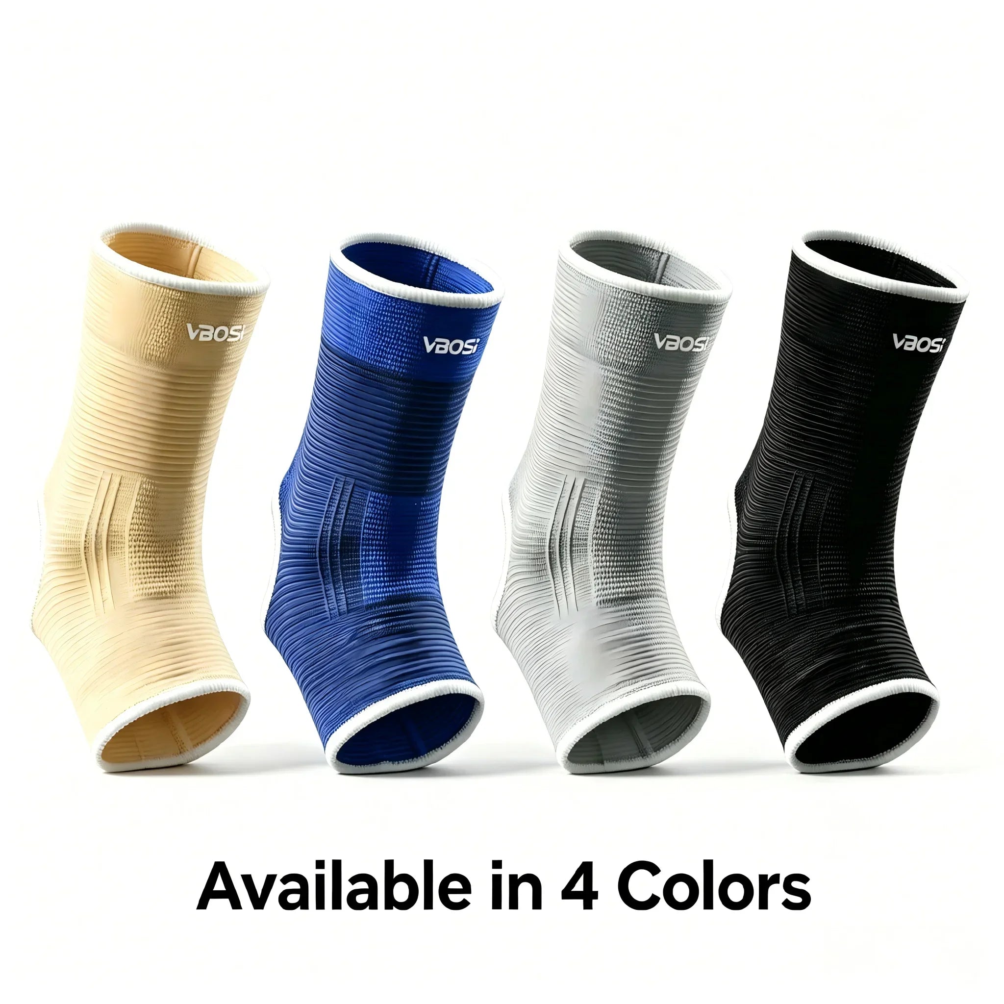 VBOSI Breathable High Elasticity Ankle Support Brace Compression Sleeve for Sports Basketball Running Gym Injury Protection