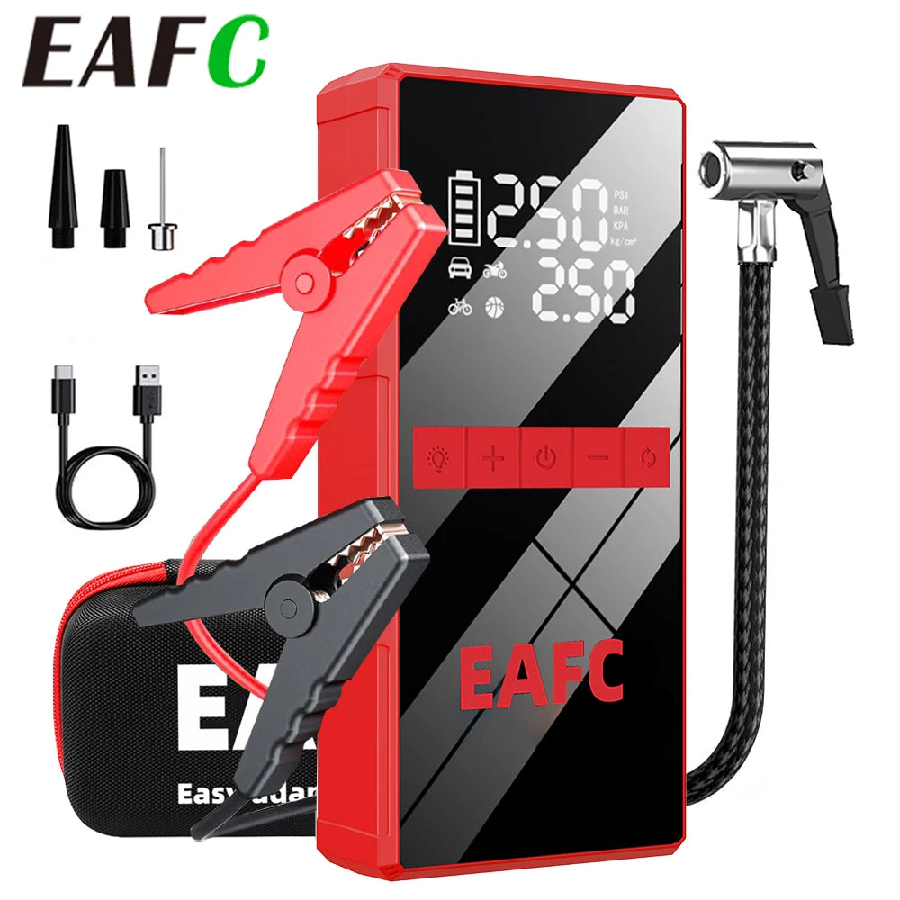 EAFC 4000A Peak Car Jump Starter 150PSI Air Compressor Newly Upgraded 4-in-1