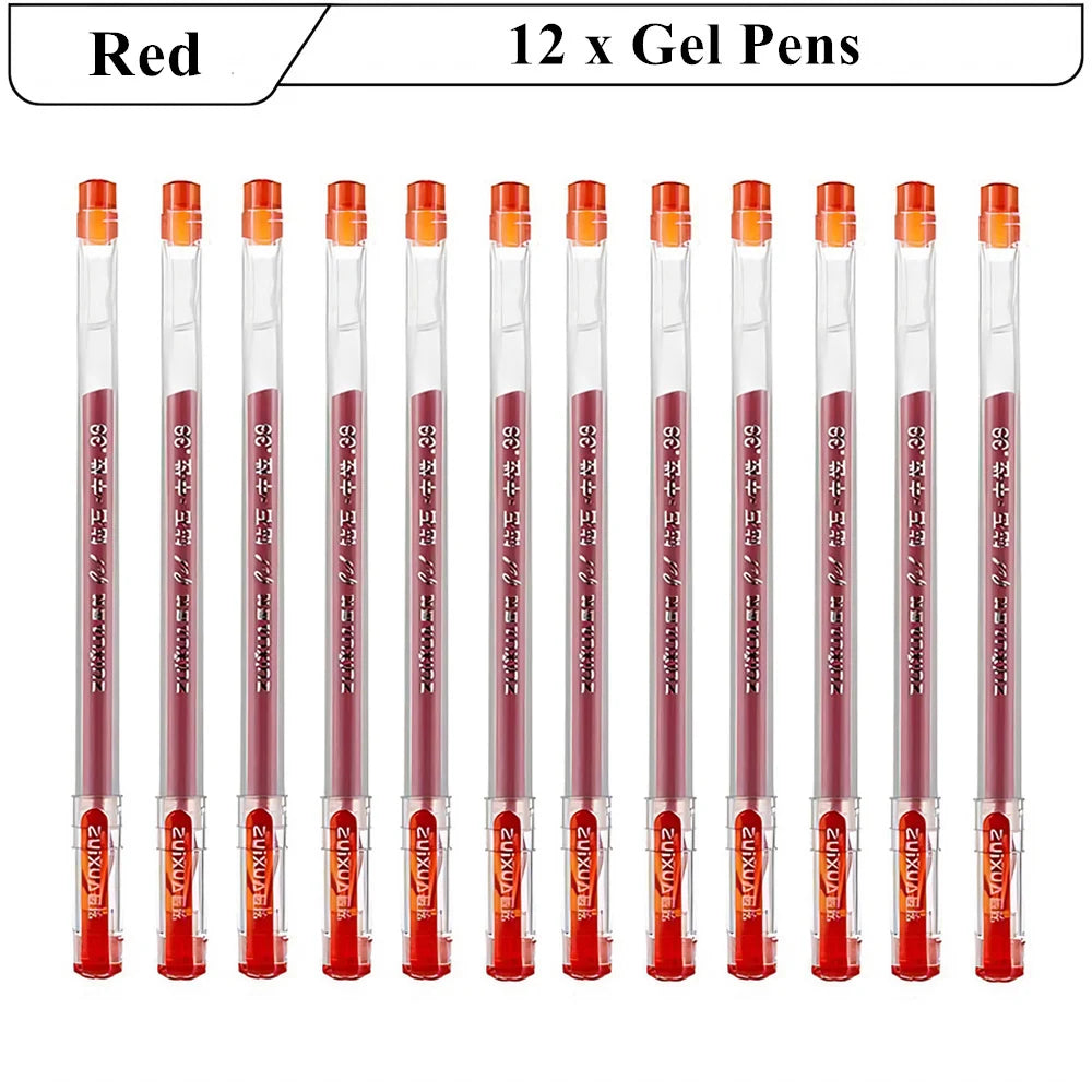 6/12 pcs Diamond Tip Gel Pens Set 0.38mm
