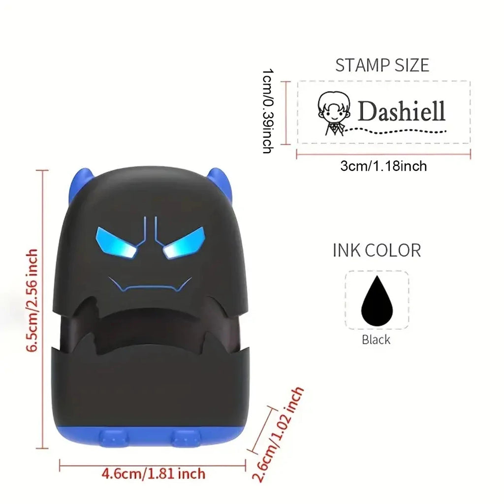 Customized children's name stamp,personalized waterproof stamp for clothing,Men's and women's personalized ink pad stamps