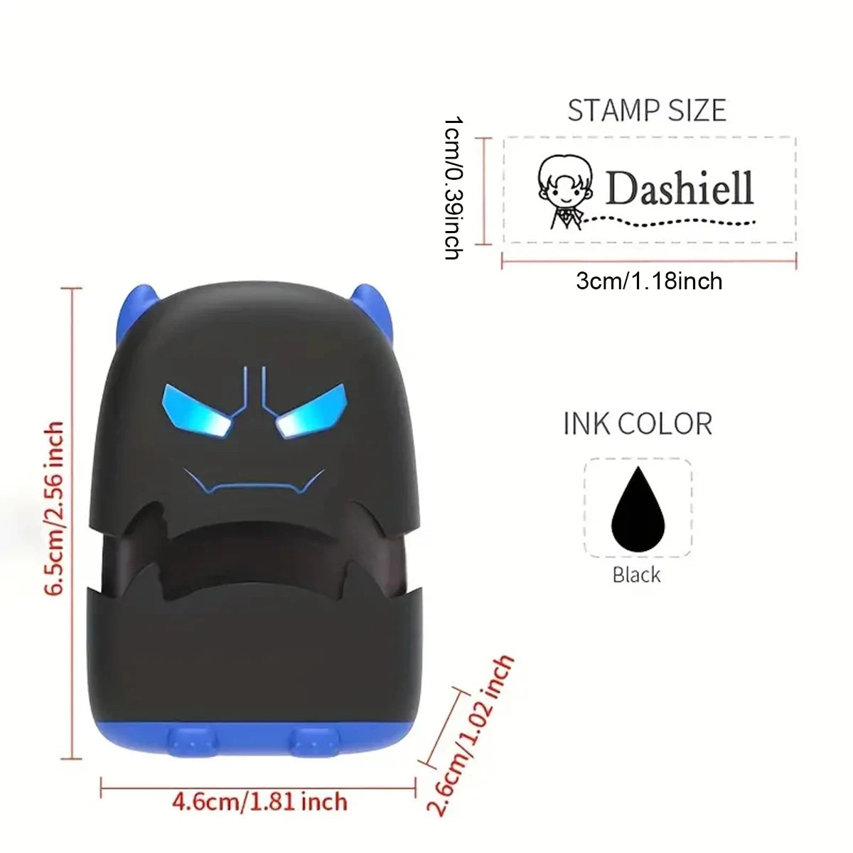 Customized children's name stamp,personalized waterproof stamp for clothing,Men's and women's personalized ink pad stamps