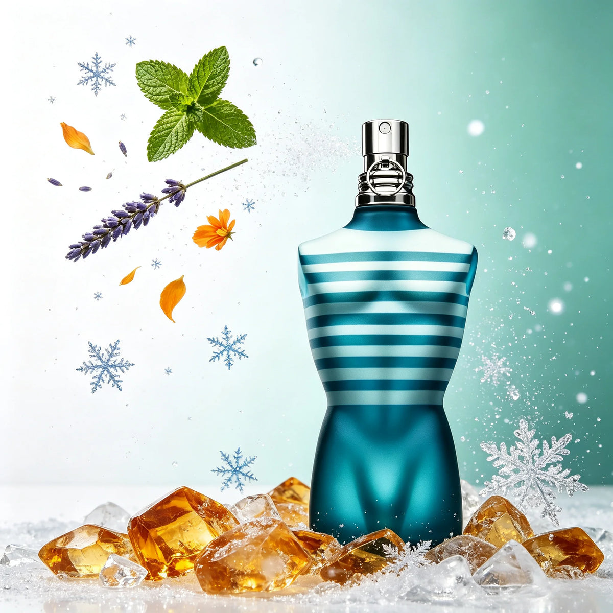 Jean Paul Gaultier Le Male Eau De Toilette - Long Lasting Amber Aromatic Cologne for Men with Fresh Mint,