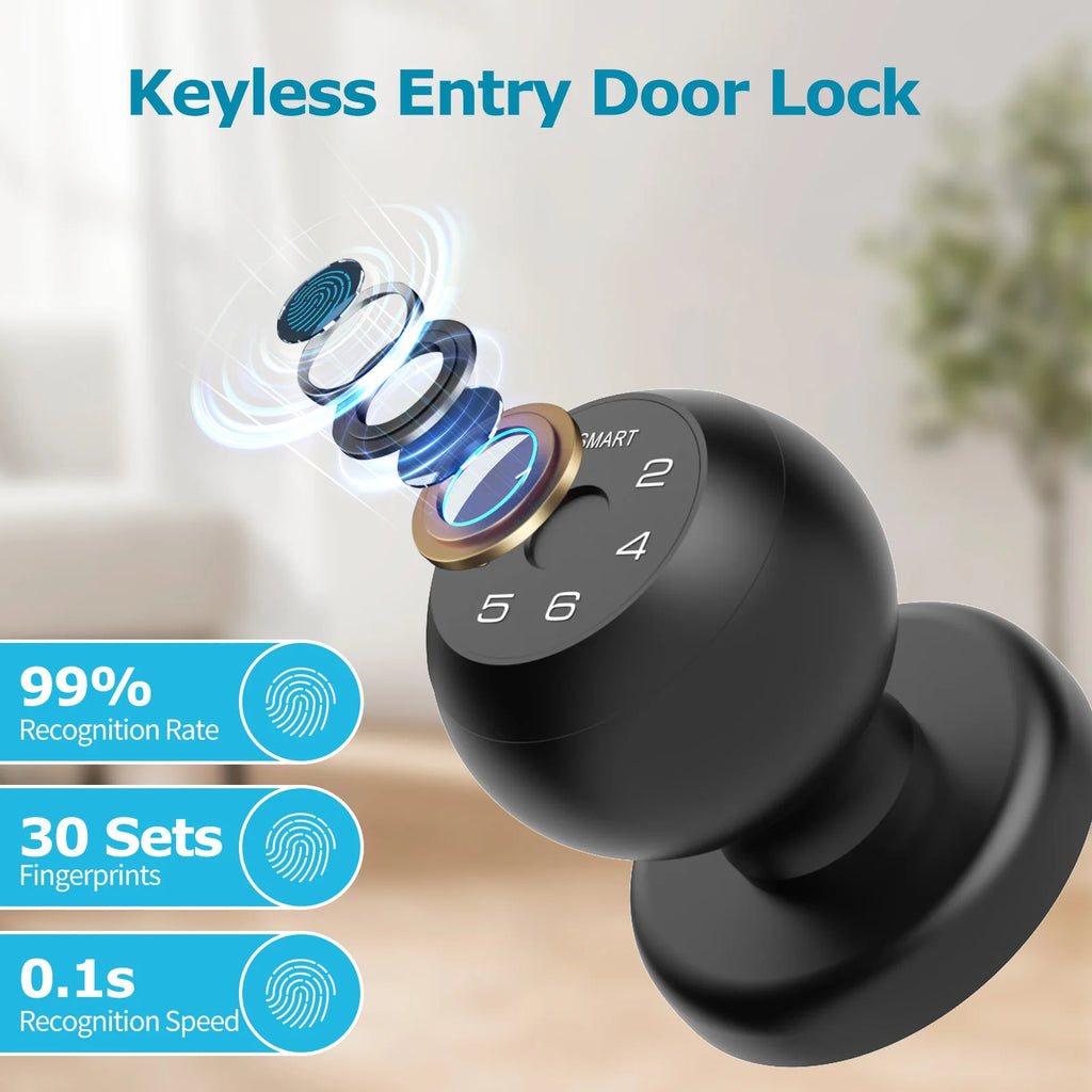Viladepot Smart Lock Fingerprint, Passcode, App Control, Type-C